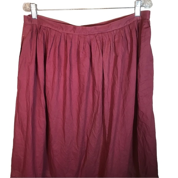 Lauren Ralph Lauren maxi skirt 16 cotton ruffle button front pockets feminine - Picture 9 of 14